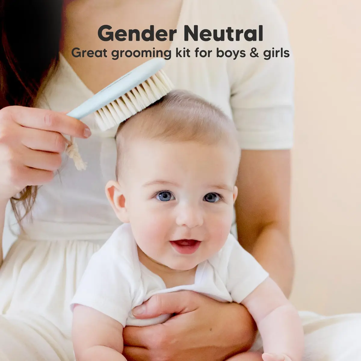 KeaBabies Wooden Baby Hair Brush for Toddler, Infant Cradle Cap | Gentle Goat Hair Bristles (7.25" x 2") - view 8