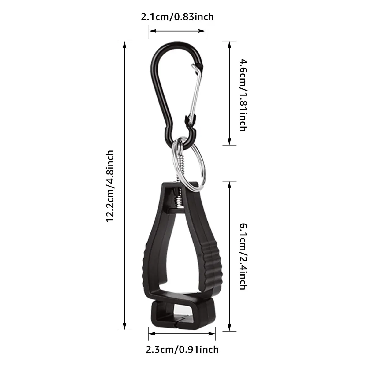 FVIEXE 20PCS Glove Clips Black | Secure Work Gloves, Keys, Hats, Towels - view 2