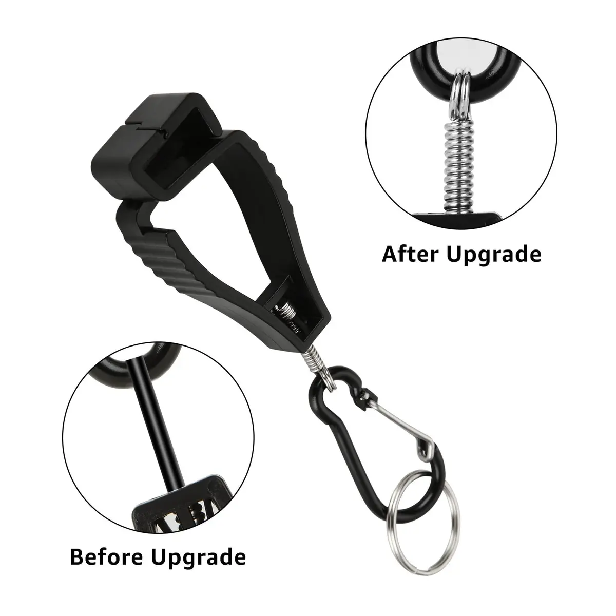 FVIEXE 20PCS Glove Clips Black | Secure Work Gloves, Keys, Hats, Towels - view 4