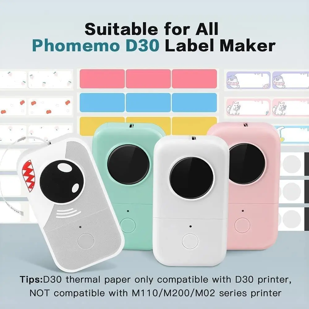 Phomemo D30 Labels Thermal Freezer Labels 12x40mm | Water-Resistant, Easy Removal, 9 Rolls - view 4