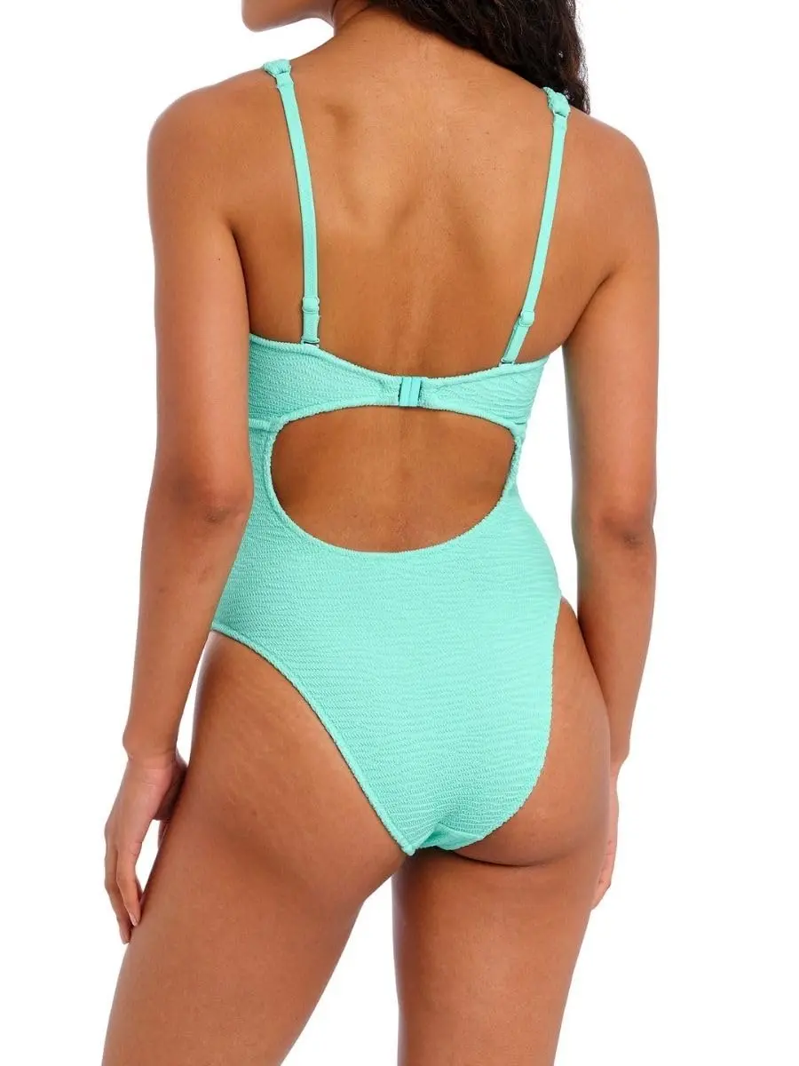 Freya Swim Ibiza Waves Underwire Swimsuit | Supportive Tank Top Style, Concealed Underwire, Adjustable Straps (38E, Polyester Blend) - view 5