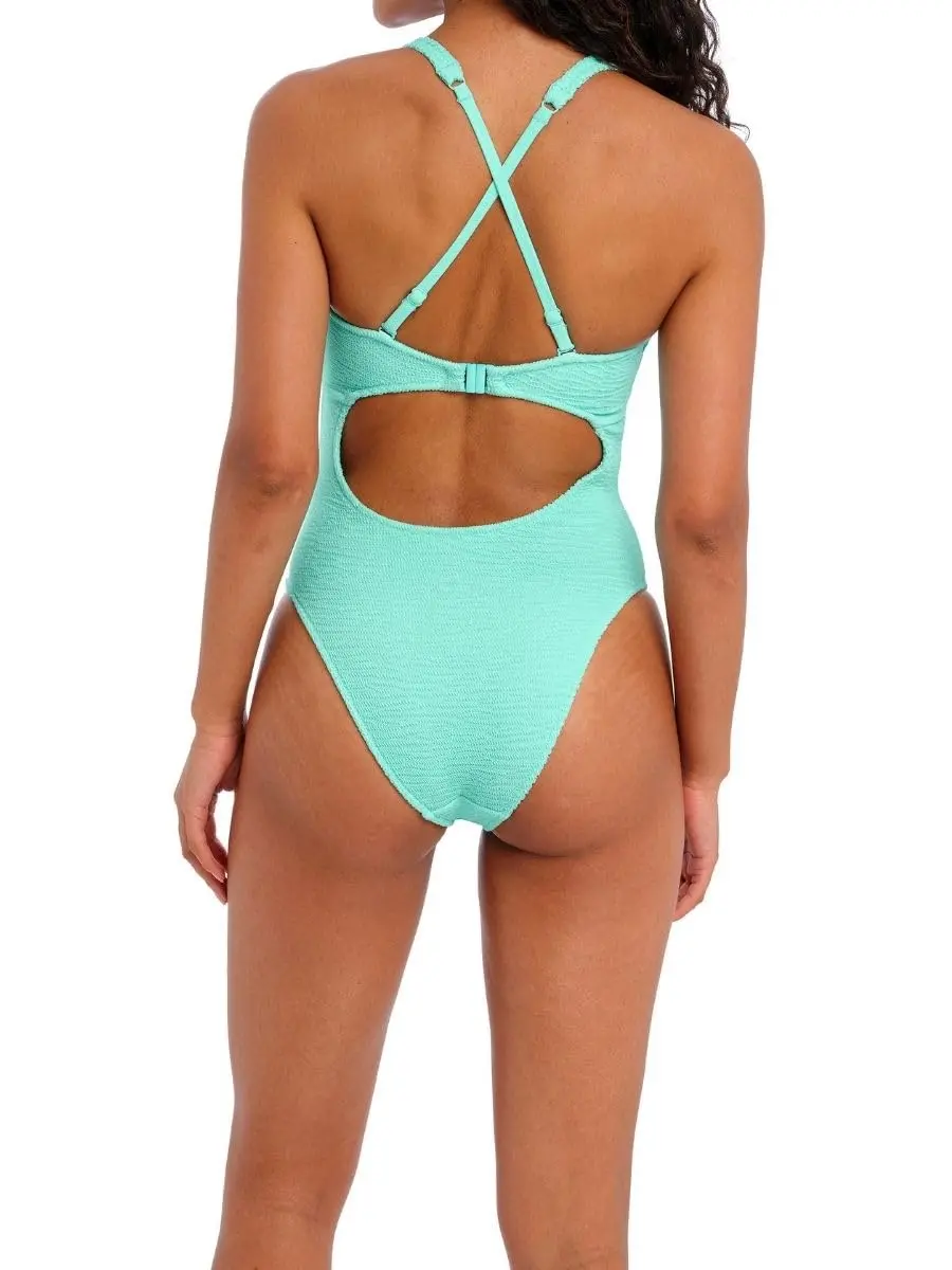 Freya Swim Ibiza Waves Underwire Swimsuit | Supportive Tank Top Style, Concealed Underwire, Adjustable Straps (38E, Polyester Blend) - view 4