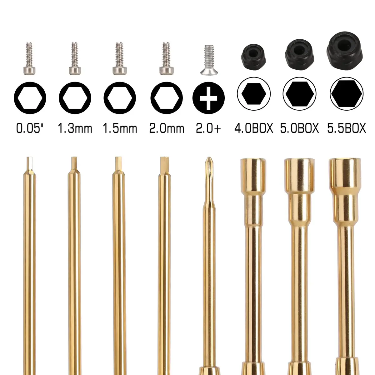 INJORA 8 in 1 RC Tool Kit Hex & Nut Screwdriver for 1/24 1/18 Mini RC Cars | Precision, Lightweight & Durable - view 2