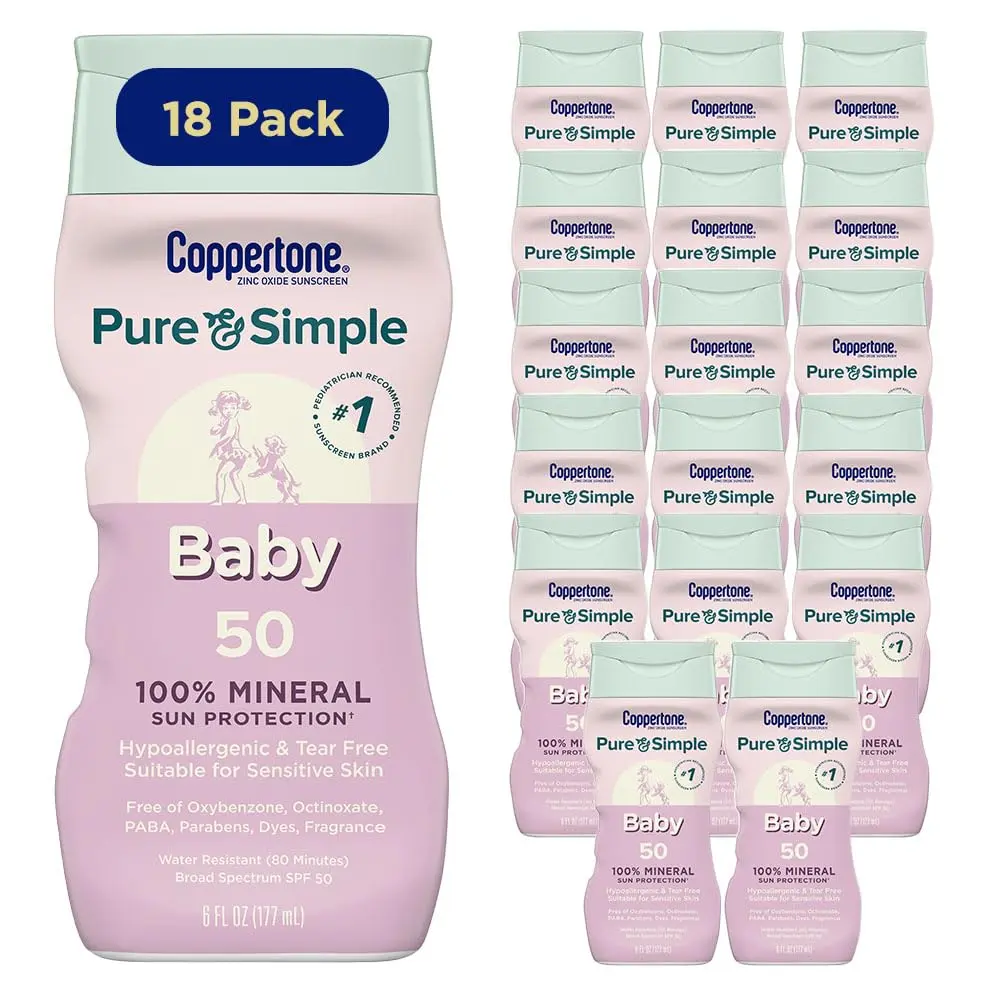 Coppertone Baby Sunscreen Lotion SPF 50, 6 Fl Oz | Hypoallergenic & Water-Resistant - main product image