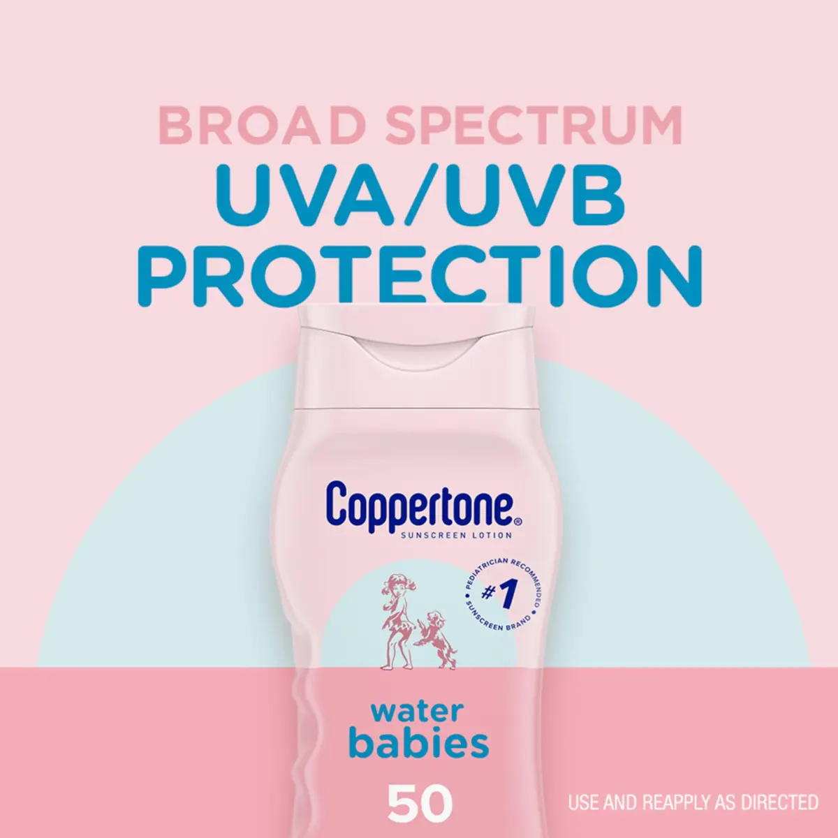 Coppertone Water Babies Baby Sunscreen Lotion SPF 50, Pediatrician Recommended, 236ml (8 Fl Oz) | Broad Spectrum UVA/UVB Protection - view 2