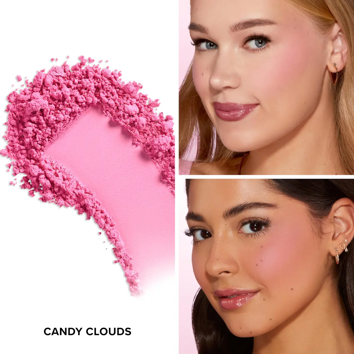 Too Faced Cloud Crush Blurring Blush | Velvety Powder Blush for Cheeks with High-Pigment Formula | 93% Naturally Derived Ingredients, Vegan & Cruelty-Free, Candy Clouds, 0.17 Ounce - view 2