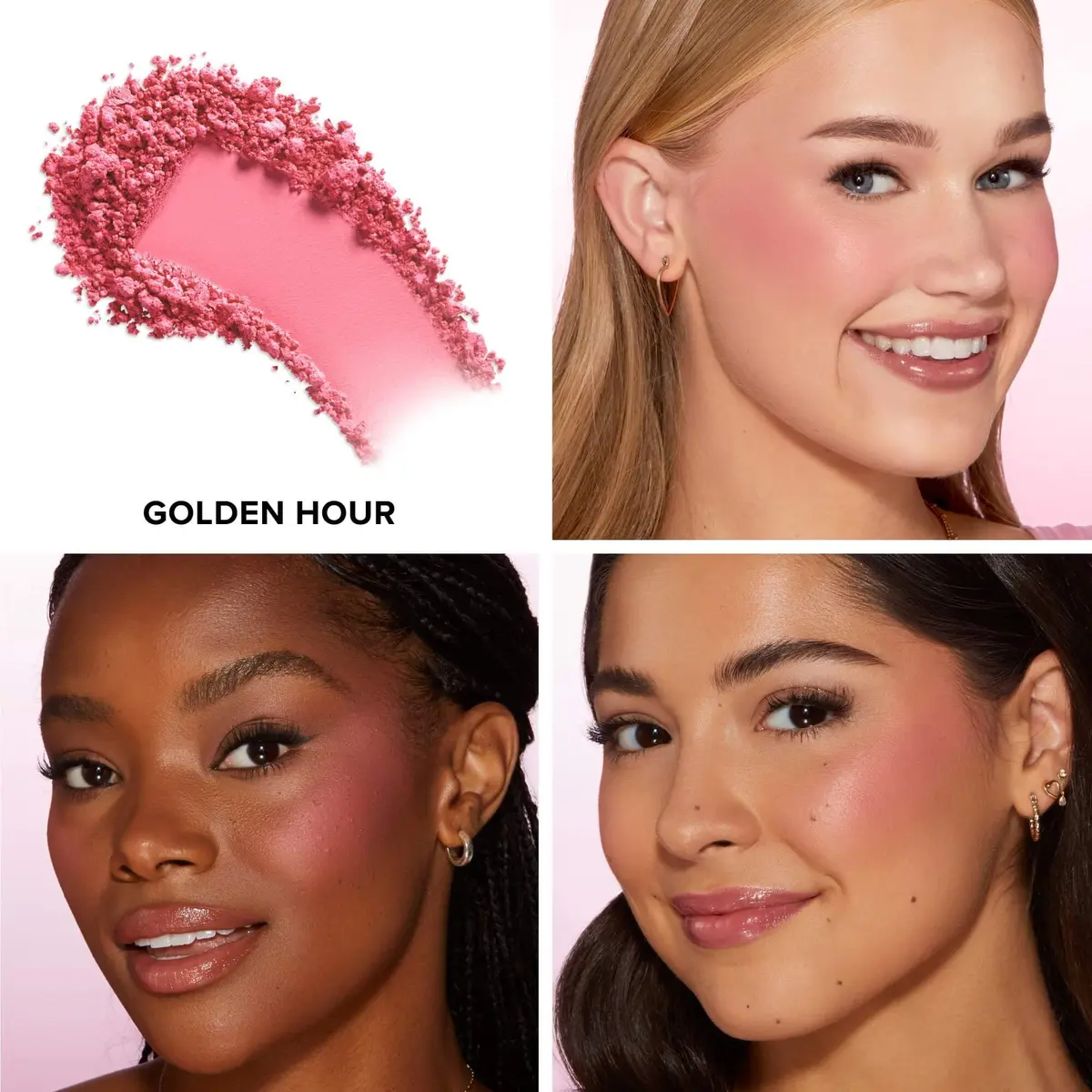Too Faced Cloud Crush Blurring Blush | Velvety Powder Blush for Cheeks with High-Pigment Formula | 93% Naturally Derived Ingredients, Vegan & Cruelty-Free, Golden Hour, 0.17 Ounce - view 2