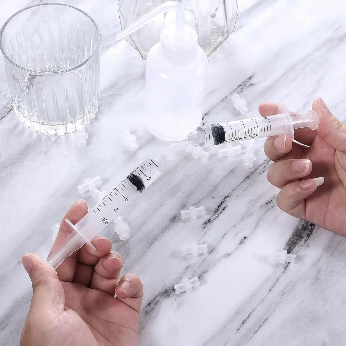 AIEX Syringe Adapter Kit 60pcs Transparent Polypropylene | Leak-Free Connection for Lab & Scientific Use - view 4