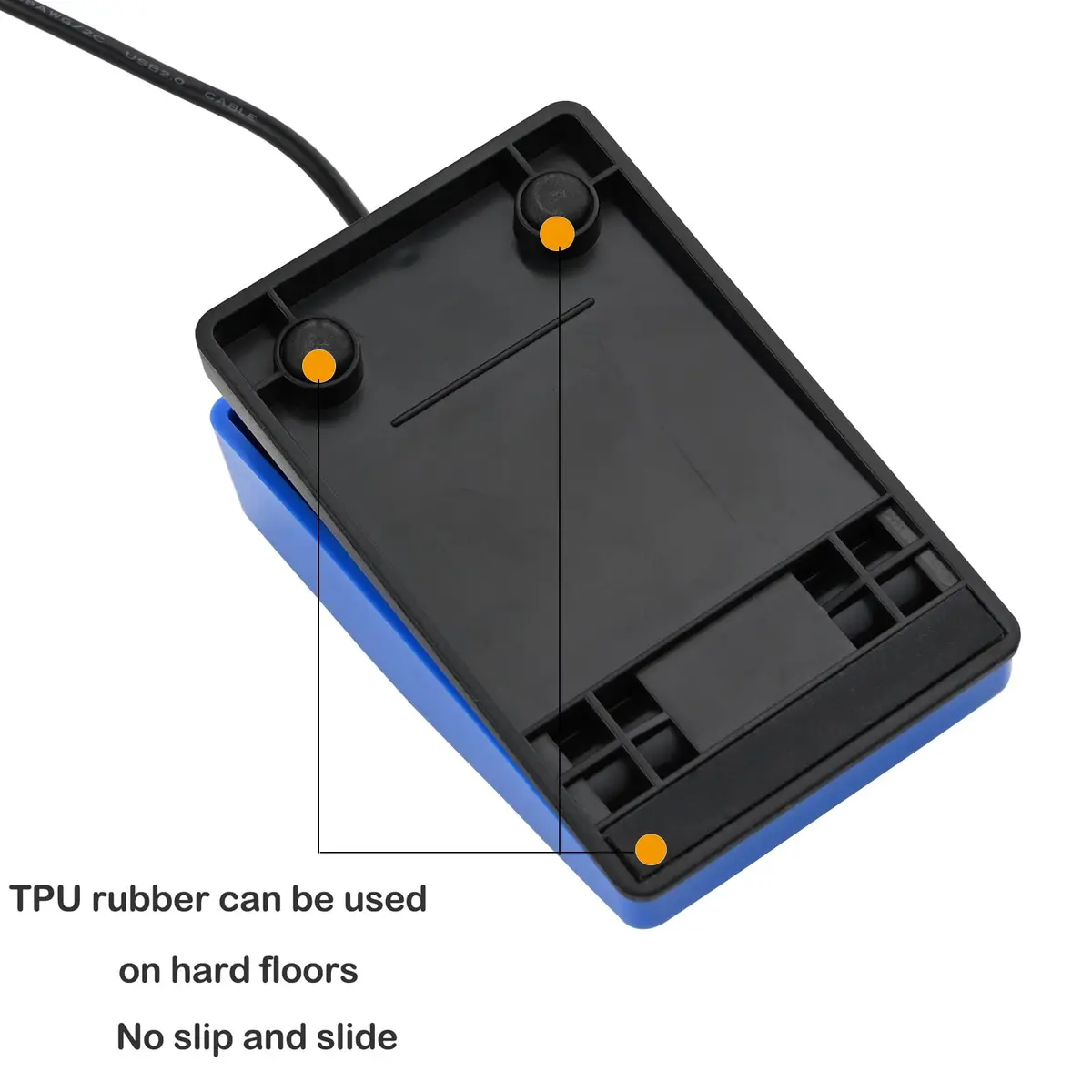 iKKEGOL Single USB Foot Pedal Switch | Programmable HID for PC, Mac, Linux (100mm x 62mm x 38mm) - view 8