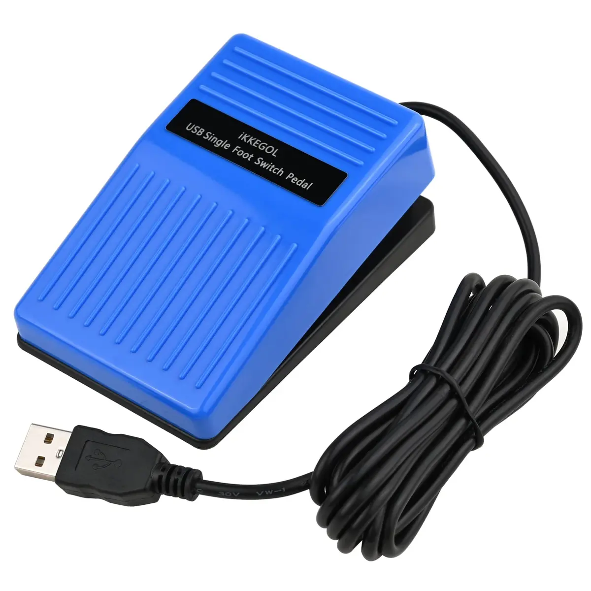 iKKEGOL Single USB Foot Pedal Switch | Programmable HID for PC, Mac, Linux (100mm x 62mm x 38mm) - view 2