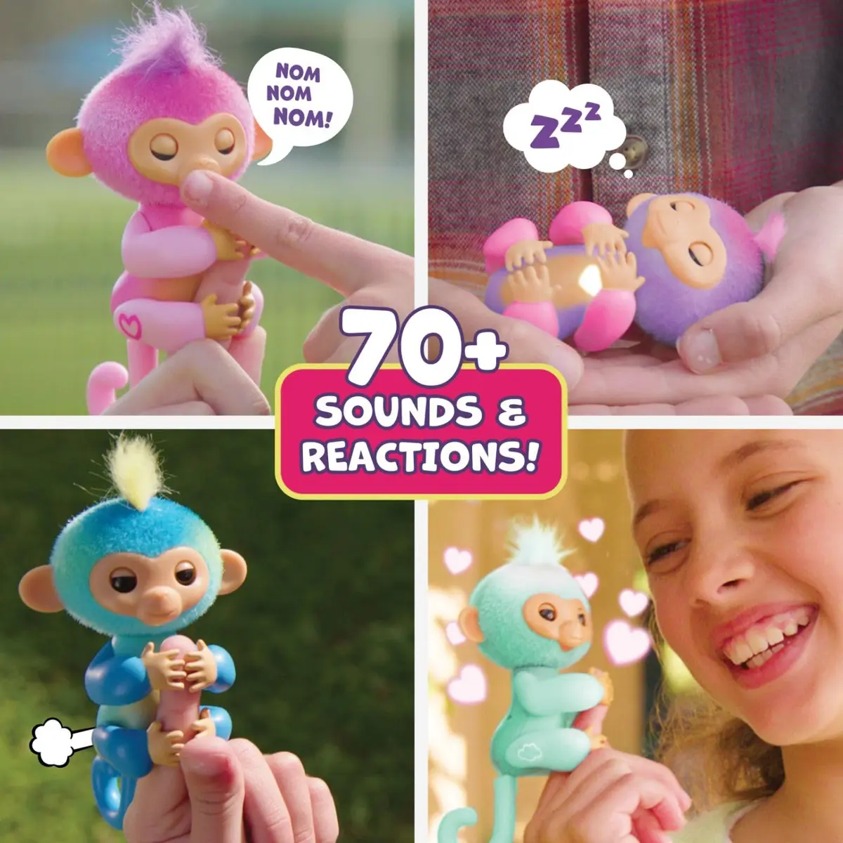 Fingerlings Baby Monkey Leo 3.14 x 3.14 x 4.92 inches | Interactive Toy with 70+ Sounds - view 4