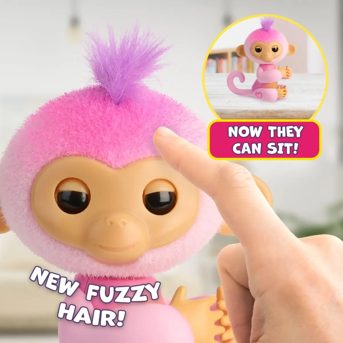 Fingerlings Baby Monkey Harmony Pink | Interactive Toy with 70+ Sounds & Reactions - view 6