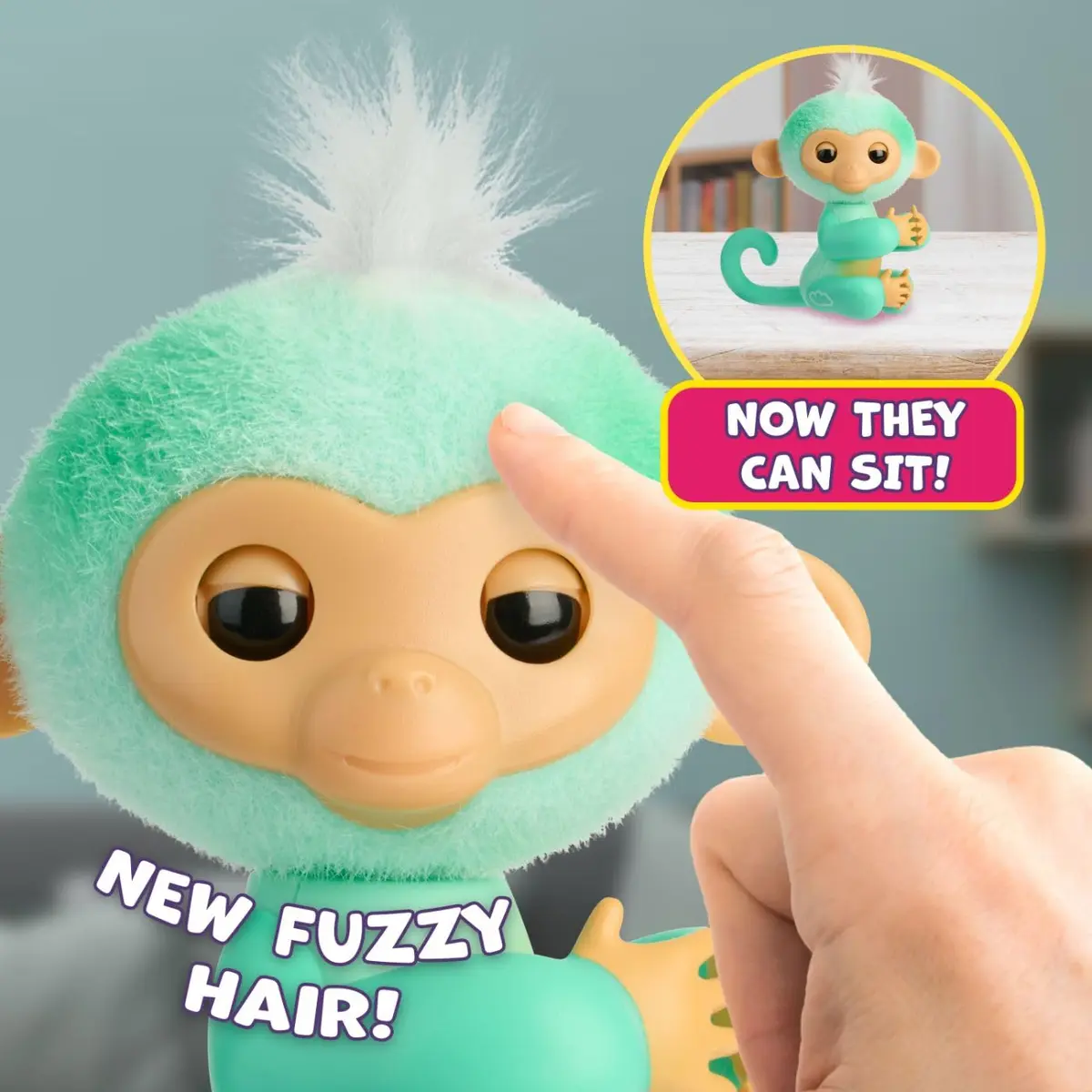 Fingerlings Baby Monkey Ava Teal | Interactive 70+ Sounds & Reactions for Kids 5+ - view 5