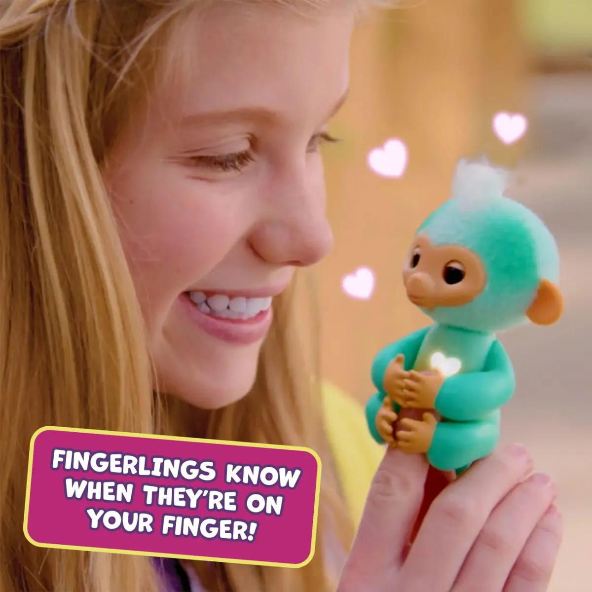 Fingerlings Baby Monkey Ava Teal | Interactive 70+ Sounds & Reactions for Kids 5+ - view 2