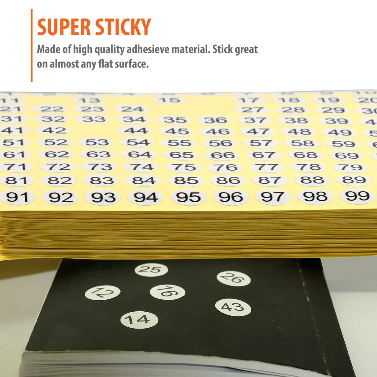 IFAMIO 1-500 Round Number Stickers Labels 15 Sets | Small 1cm Adhesive Decals for Organizing & Storage - view 4