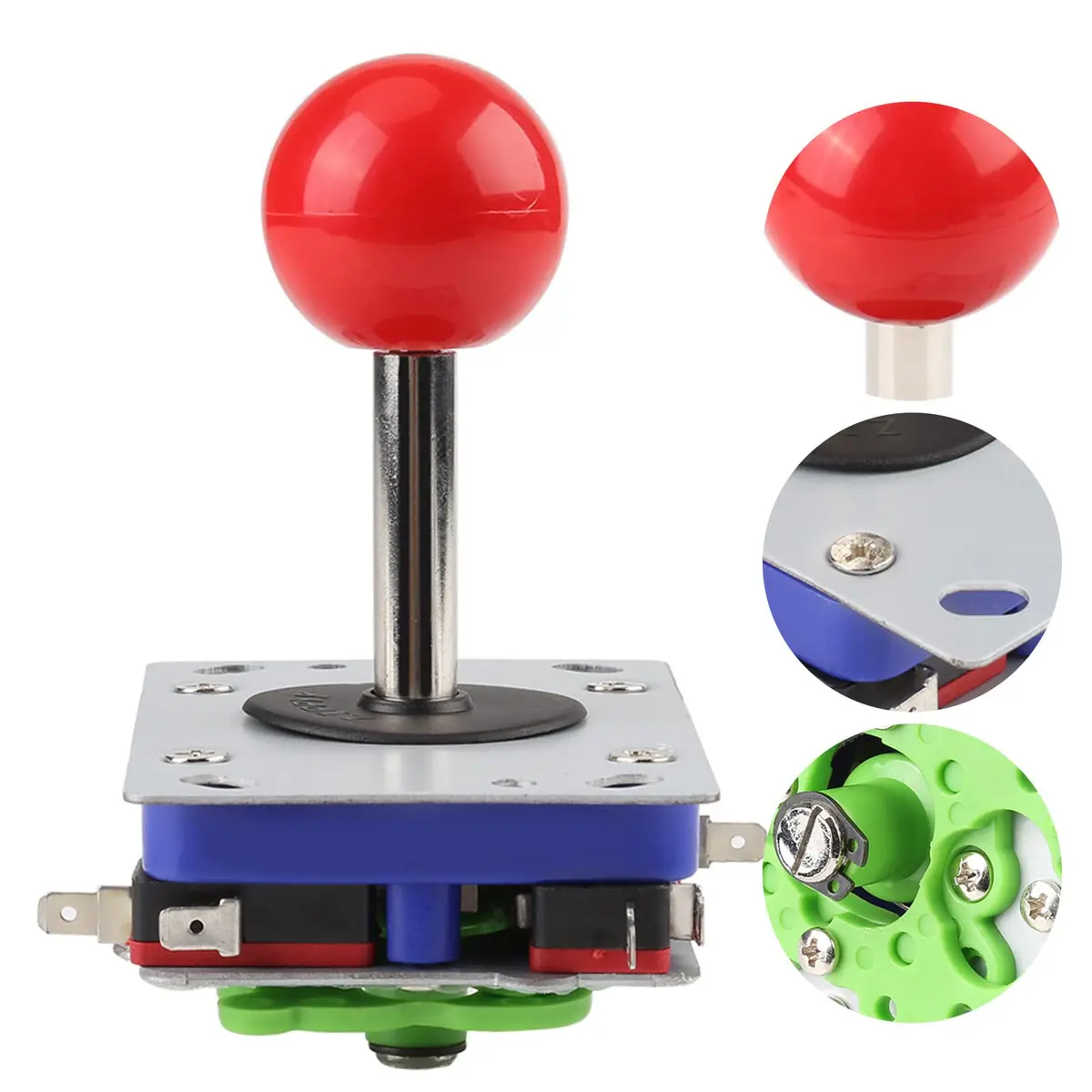 Akozon Classic Arcade Joystick Controller with Adjustable Ball and Long Handle for Competition Style Gaming, 240g (0.53 lb) - view 8