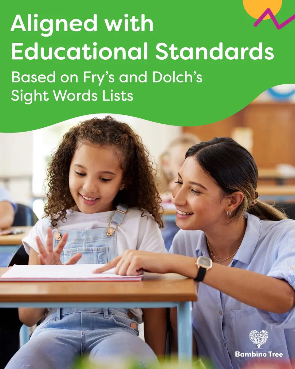 THE BAMBINO TREE Sight Words Flash Cards - Kindergarten to 4th Grade | 300 Jumbo-Size Cards for Early Literacy - view 7