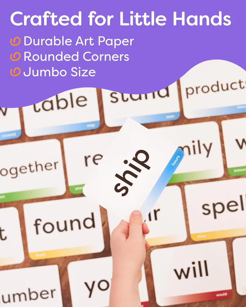 THE BAMBINO TREE Sight Words Flash Cards - Kindergarten to 4th Grade | 300 Jumbo-Size Cards for Early Literacy - view 4