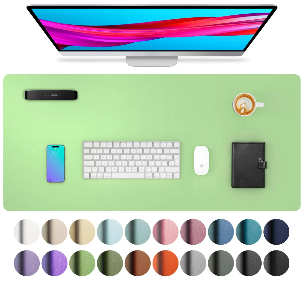 Aothia PU Leather Desk Pad 80cm x 40cm (31.5" x 15.7") | Smooth, Waterproof, Non-Slip Surface for Office and Home - main product image