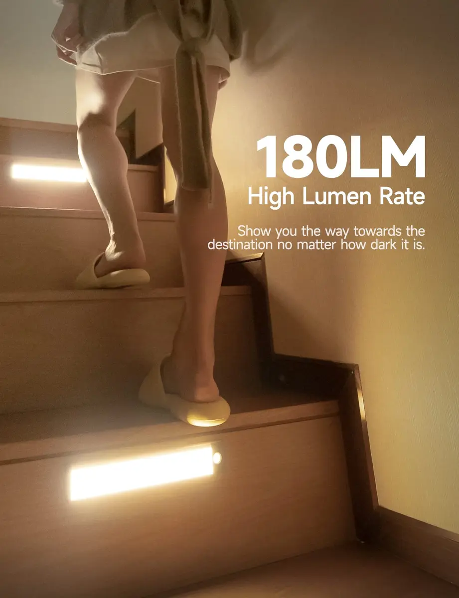 YIGER Under Cabinet Lights 40LED Warm Light | Rechargeable Wireless Motion Sensor Night Light - view 4