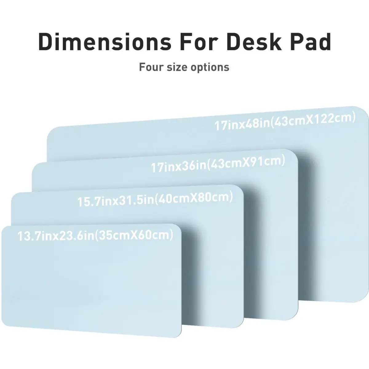 Aothia Baby Blue PU Leather Desk Pad Protector 59.9cm x 34.8cm (23.6" x 13.7") | Protects Desks with Non-Slip Grip - view 6