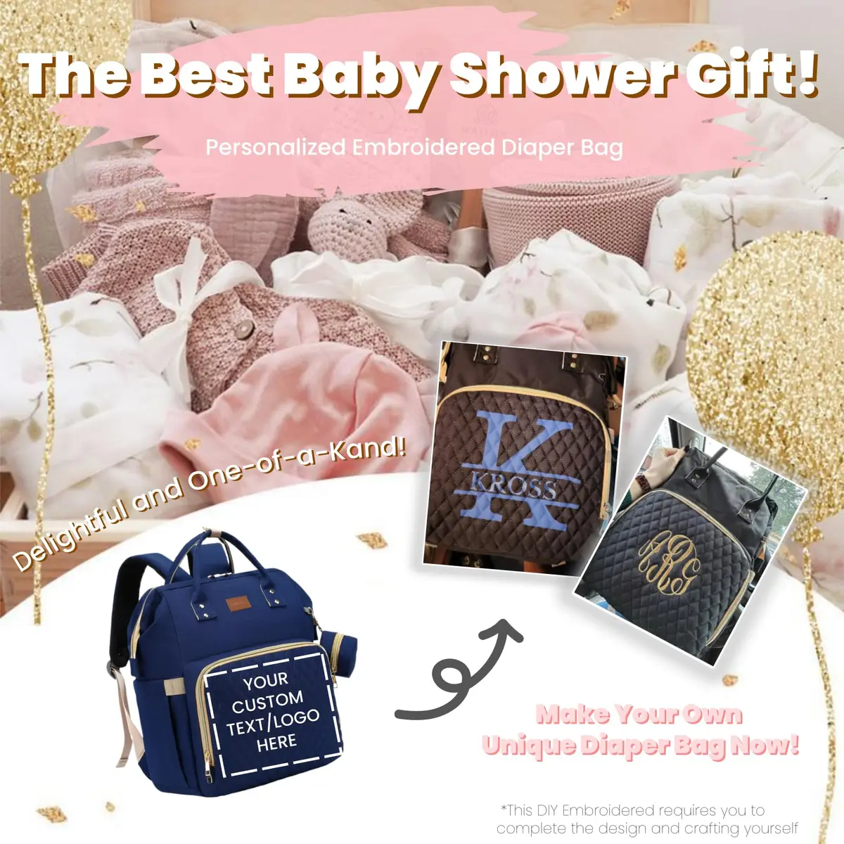 ROSEGIN Diaper Bag Backpack with Changing Pad & Pacifier Case - 35L Large, Waterproof, Navy Blue | Unisex Travel Baby Bag - view 7