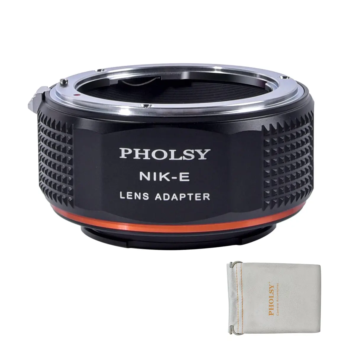 PHOLSY Lens Mount Adapter Compatible with Nikon F Lens and Sony E Camera | Precise Fit, No Image Loss - main product image