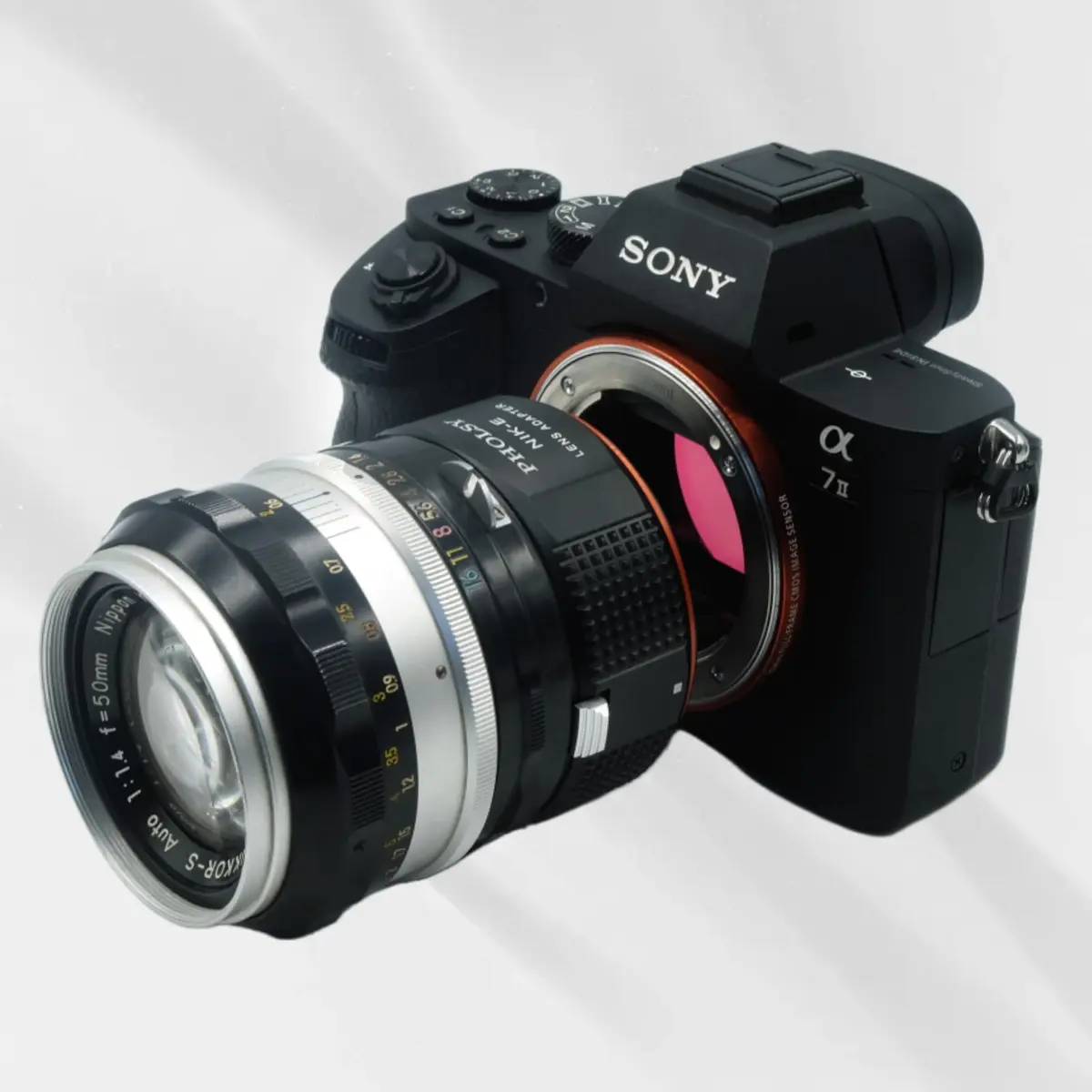 PHOLSY Lens Mount Adapter Compatible with Nikon F Lens and Sony E Camera | Precise Fit, No Image Loss - view 3