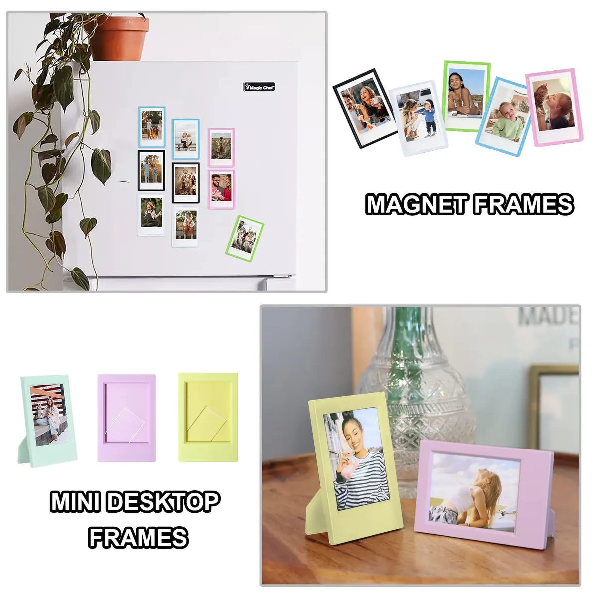 CAIYOULE Mint Green Camera Accessory Kit for Fujifilm Instax Mini 12 | PU Leather Case, Photo Album, Magnetic Frames, Filters - view 6