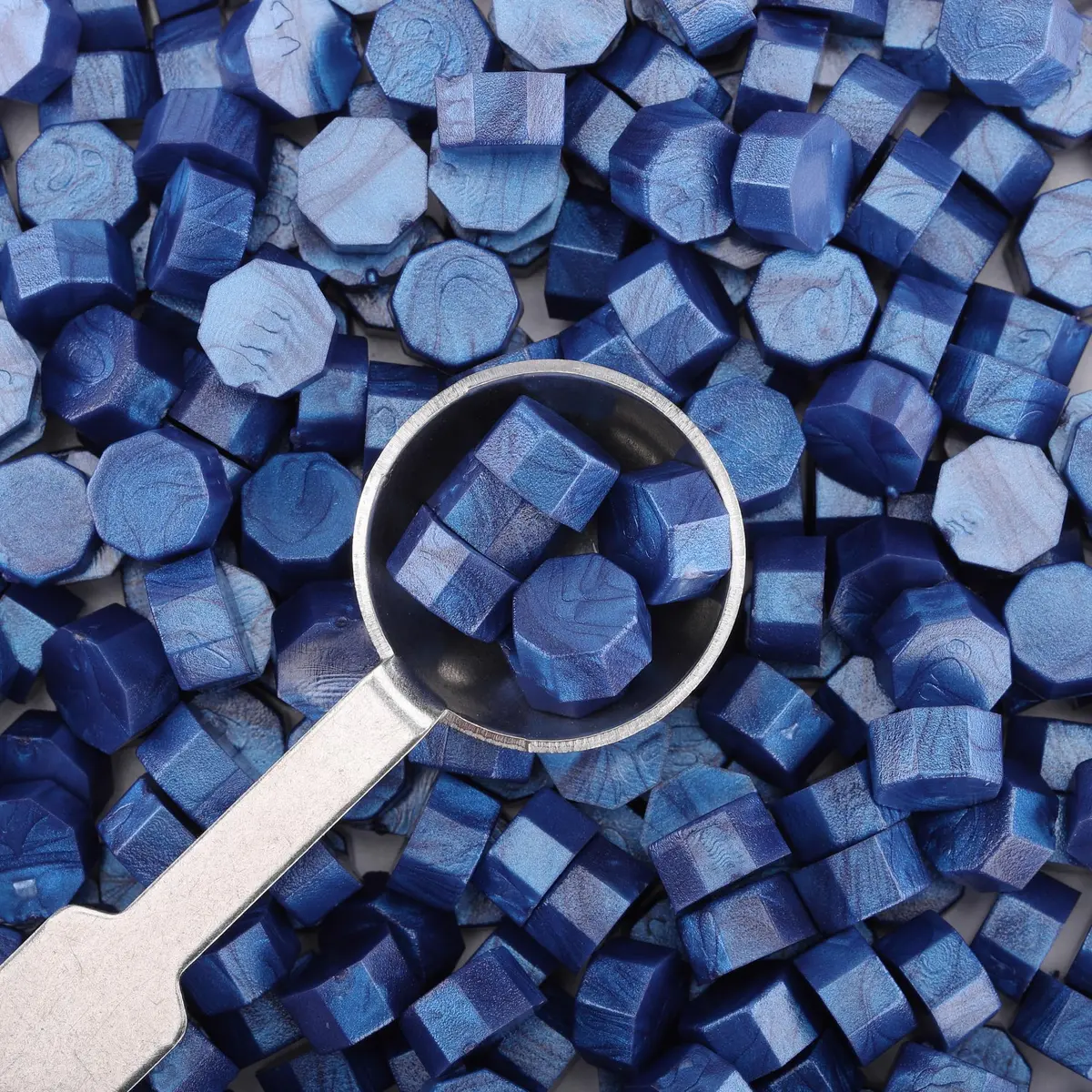 Yoption Sealing Wax Beads Kit 300 pcs Bright Blue | Vintage Octagon Wax Seal Supplies - view 3