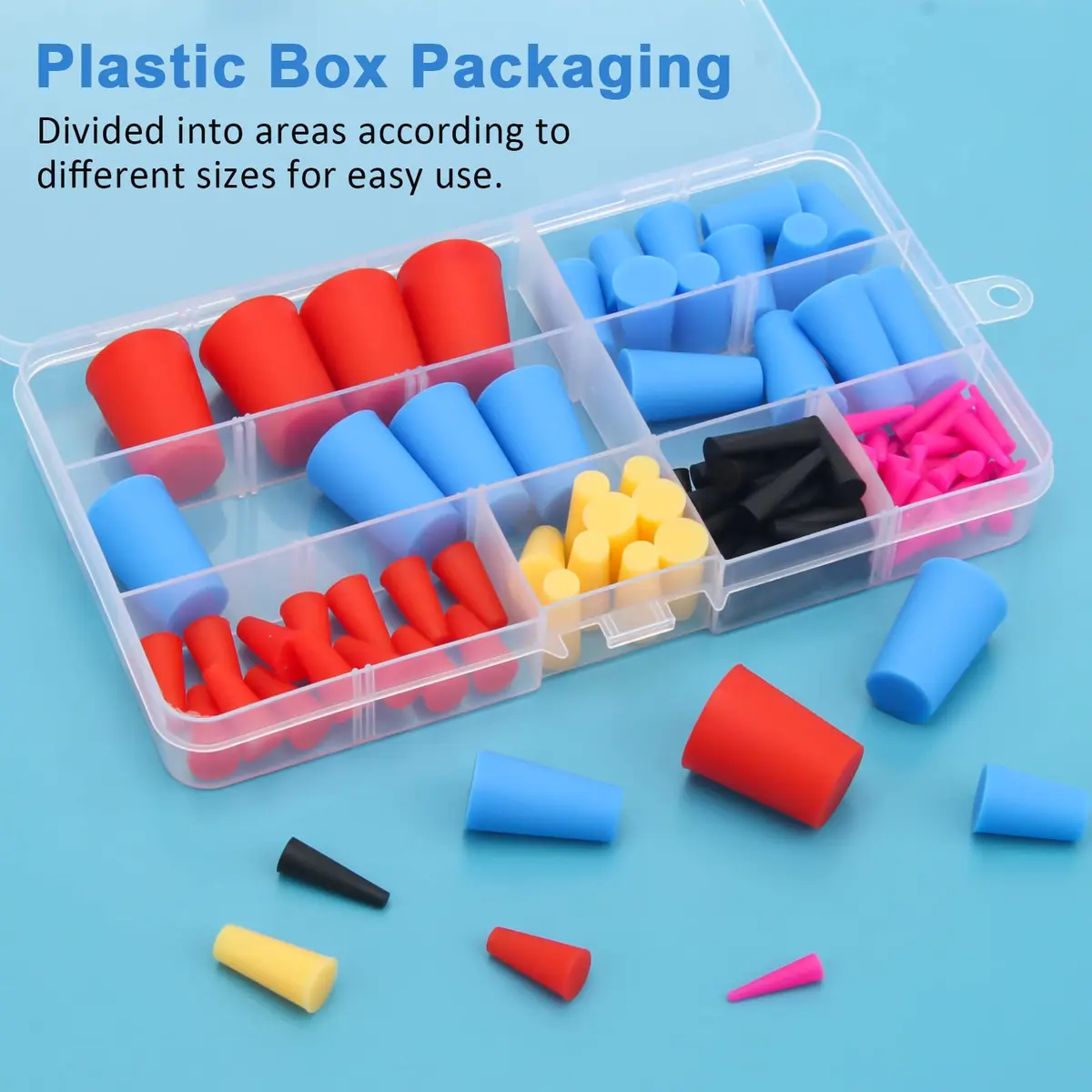 Coldairsoap 110PCS Silicone Rubber Tapered Plugs Set | High-Temperature Resistant Lab Stoppers for Hole Plugs, Spraying, Coating - view 5