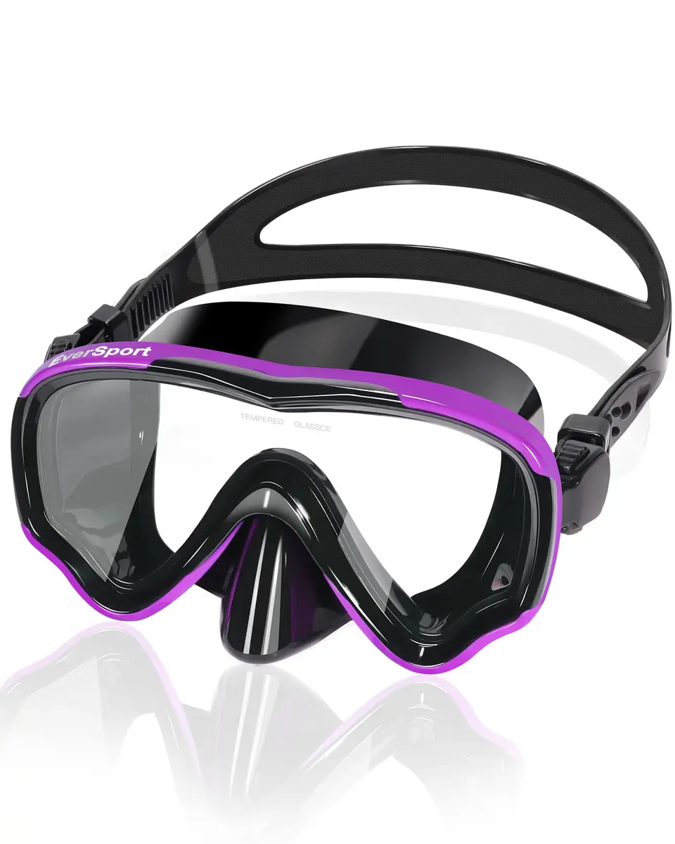 EverSport Adult Swimming Goggles with Nose Cover | Anti-Fog Wide View Mask for Water Sports - main product image