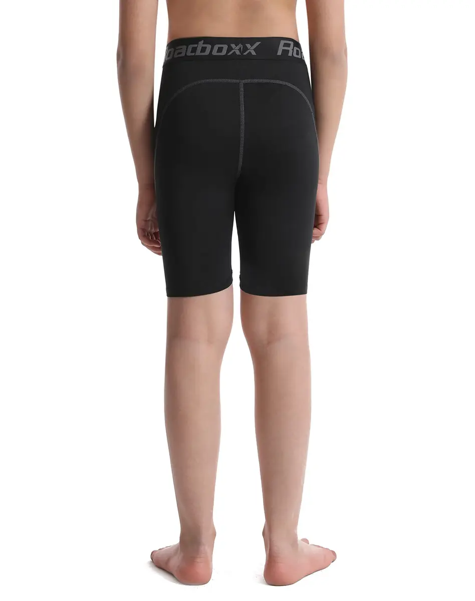 Roadbox Boys Compression Shorts 3 Pack Athletic Quick Dry Kids Underwear | 8-inch inseam, Moisture-Wicking - view 3