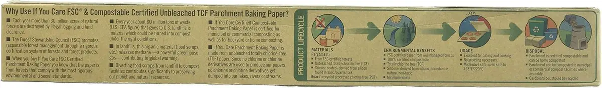 If You Care Unbleached Parchment Baking Paper 210 Sq Ft Total | Chlorine-Free, Silicone-Coated, Greaseproof - view 7