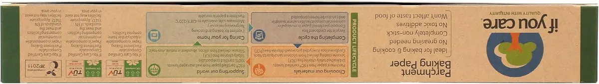 If You Care Unbleached Parchment Baking Paper 210 Sq Ft Total | Chlorine-Free, Silicone-Coated, Greaseproof - view 6