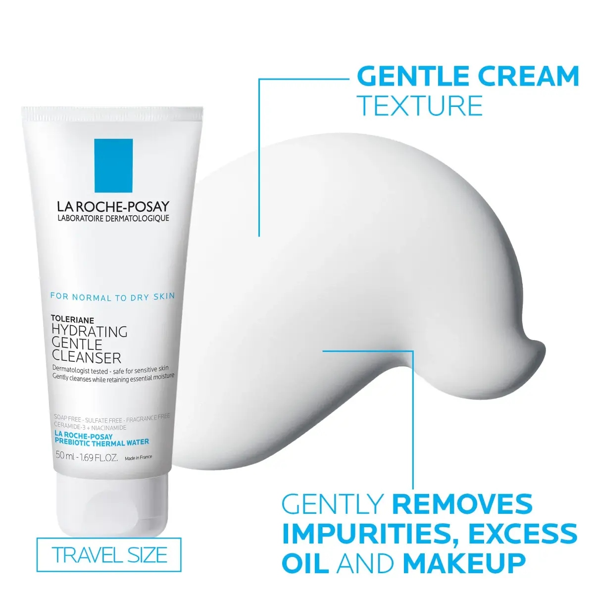La Roche-Posay Toleriane Double Repair Gentle Skin Care Set, 150ml (5.07 Fl Oz) | Hydrating Cleanser & Moisturizer for Dry Skin - view 5
