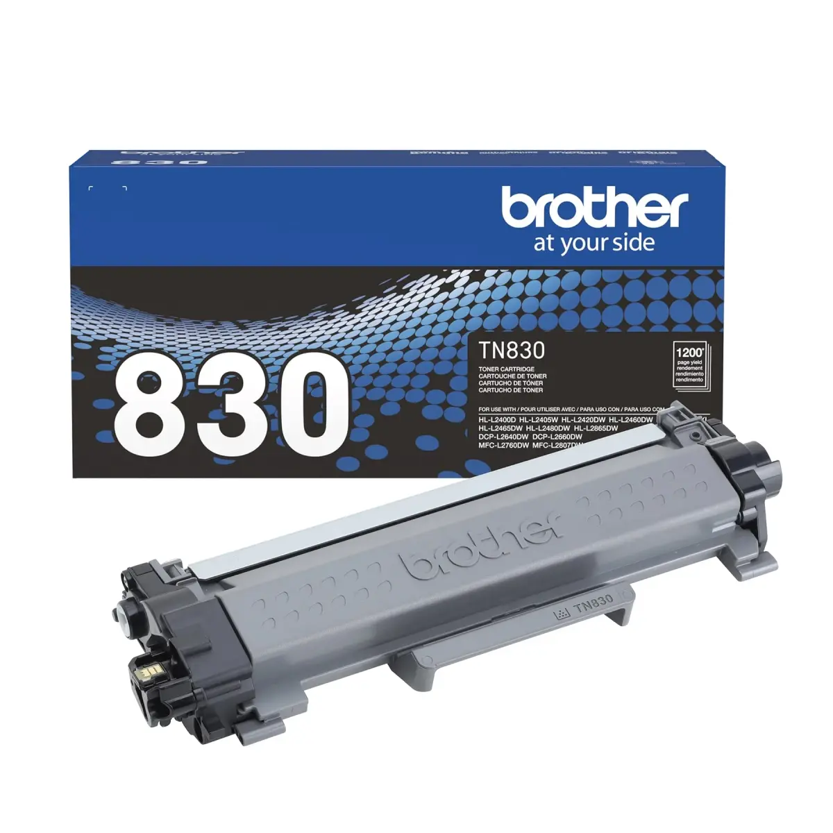 Brother Genuine TN830 Black Standard Yield Toner Cartridge | Prints up to 1,200 Pages - main product image