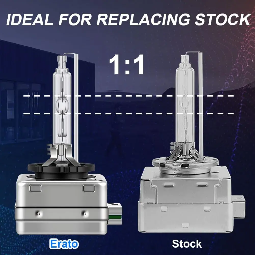 Erato D3S Xenon Headlight Bulbs 6000K Diamond White 35W (2-Pack) | High Low Beam for Jeep Compass/Grand Cherokee - view 3