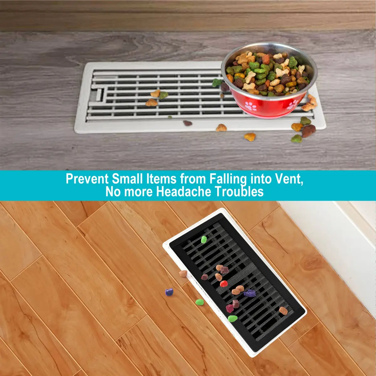 Semola Magnetic Floor Register Vent Covers 4x12 Inch | Mesh Air Vent Filter with Magnetic PVC Frame - view 5