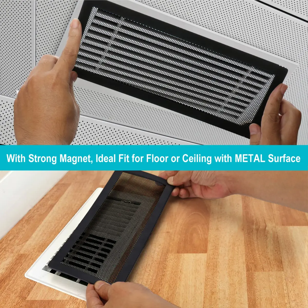 Semola Magnetic Floor Register Vent Covers 4x12 Inch | Mesh Air Vent Filter with Magnetic PVC Frame - view 4