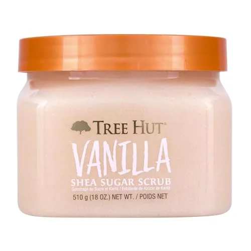 Tree Hut Vanilla Shea Sugar Scrub 18 oz | Exfoliating & Hydrating Body Treatment - main product image