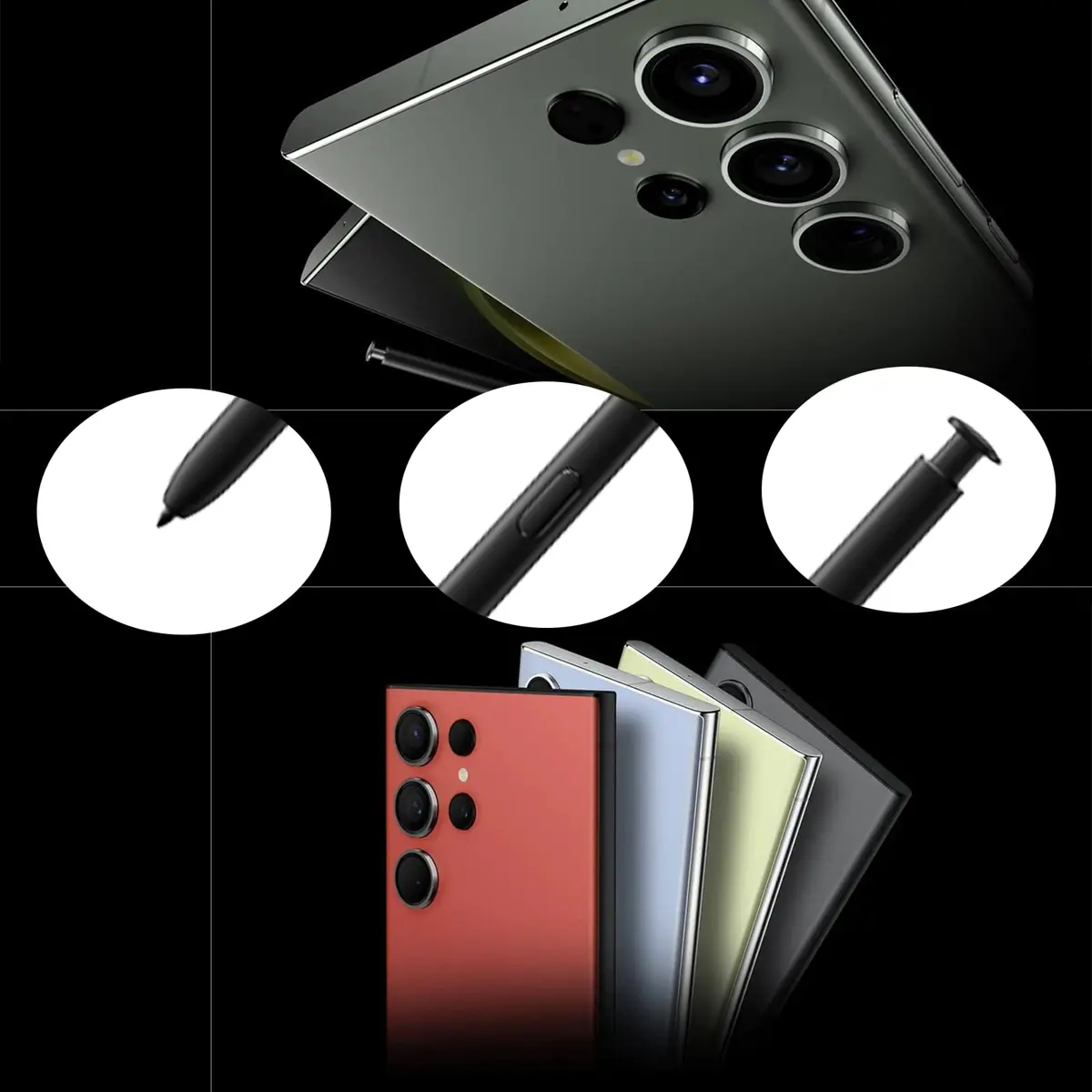 LiXiongBao Galaxy S23 Ultra S Pen Replacement Black | Bluetooth Remote & Pressure Sensitive - view 5
