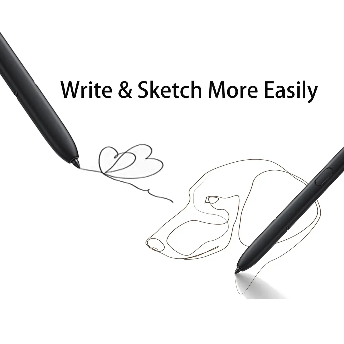 LiXiongBao Galaxy S23 Ultra S Pen Replacement Black | Bluetooth Remote & Pressure Sensitive - view 2