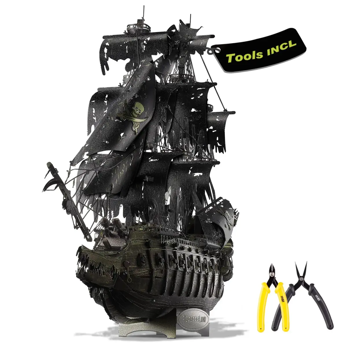 Piececool Flying Dutchman Pirate Ship 3D Metal Puzzle Model Kit 43.1cm (16.97in) | Challenging DIY Craft for Adults & Teens - main product image
