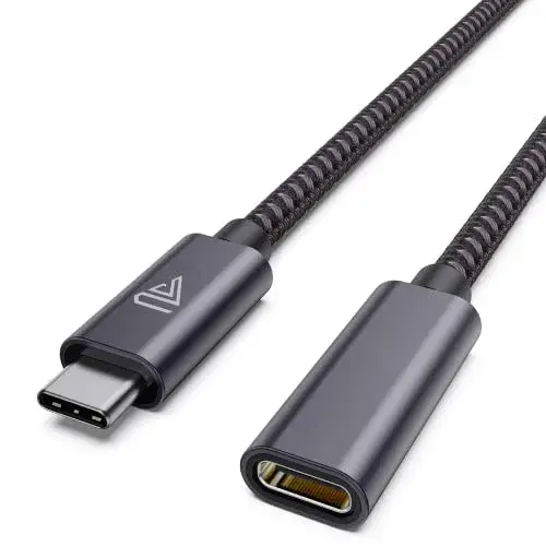 Faracent 1ft Grey USB C Extension Cable - 20Gbps, 240W Fast Charging, 4K@60Hz - main product image