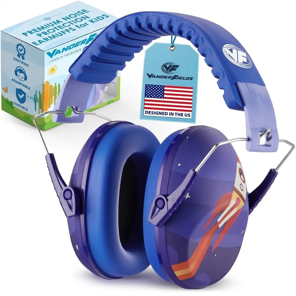 Vanderfields Kids Noise Canceling Headphones - 31 dB | Ear Protection for Kids 3-12 - main product image