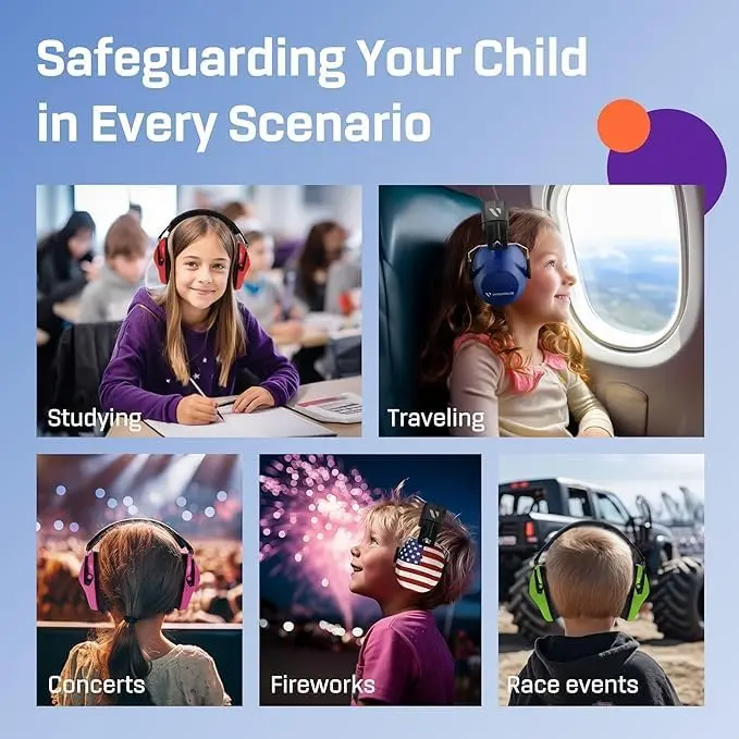 Vanderfields Kids Noise Canceling Headphones - 31 dB | Ear Protection for Kids 3-12 - view 9