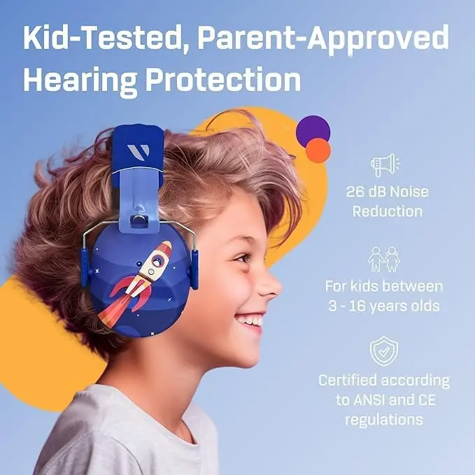 Vanderfields Kids Noise Canceling Headphones - 31 dB | Ear Protection for Kids 3-12 - view 2