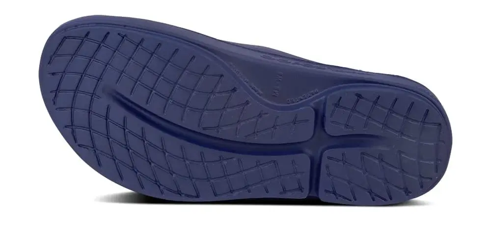 OOFOS Unisex OOahh Sport Recovery Slide Sandals Navy Blue 25cm (9.8in) | Post-Run Comfort - view 8