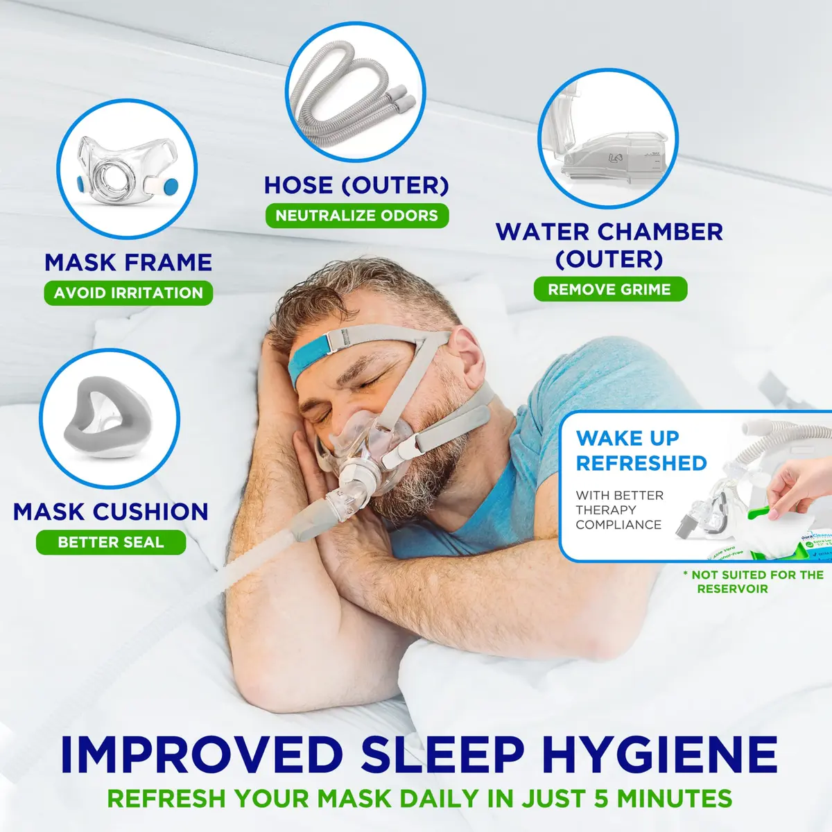 Dura Cleanse CPAP Wipes XL & Moist Unscented CPAP Cleaner 312 Count | Gentle & Effective CPAP Mask Cleaning - view 3